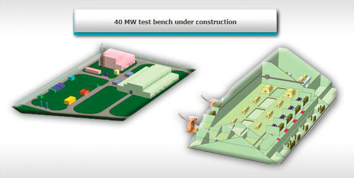 New electric test bench of 40 MW under construction